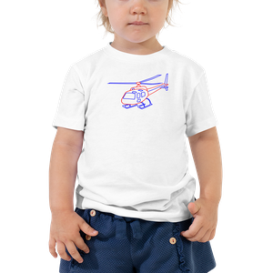 Airbus AS350 B2 Toddler T-Shirt (blue and red aircraft outline)