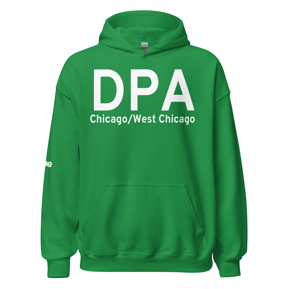 Chicago/West Chicago (KDPA) Airport Hoodie Sweatshirt 