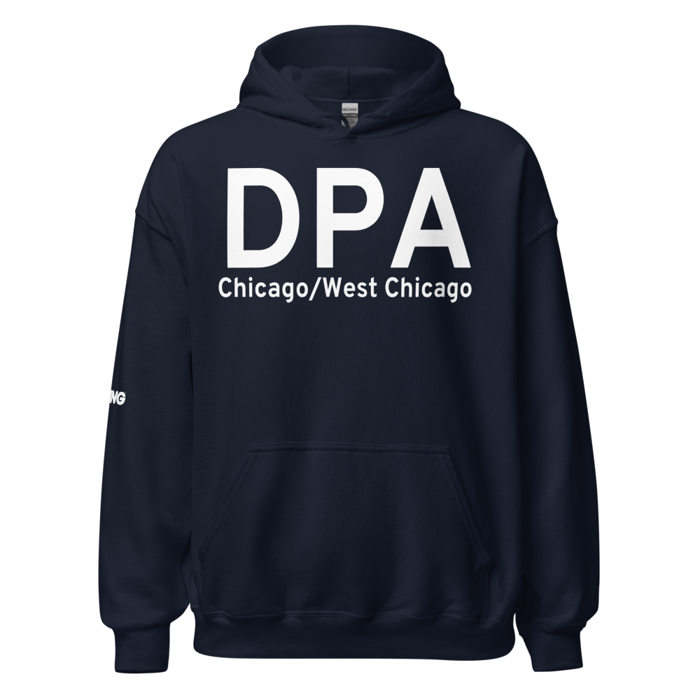 Chicago/West Chicago (KDPA) Airport Hoodie Sweatshirt 
