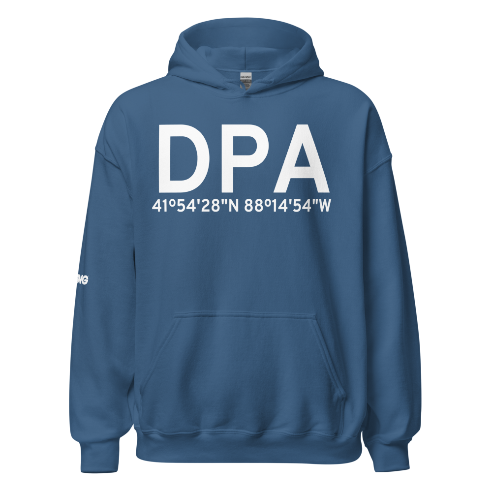 Chicago/West Chicago (KDPA) Airport Hoodie Sweatshirt 