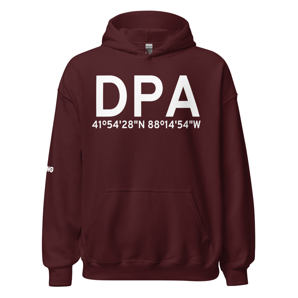 Chicago/West Chicago (KDPA) Airport Hoodie Sweatshirt 