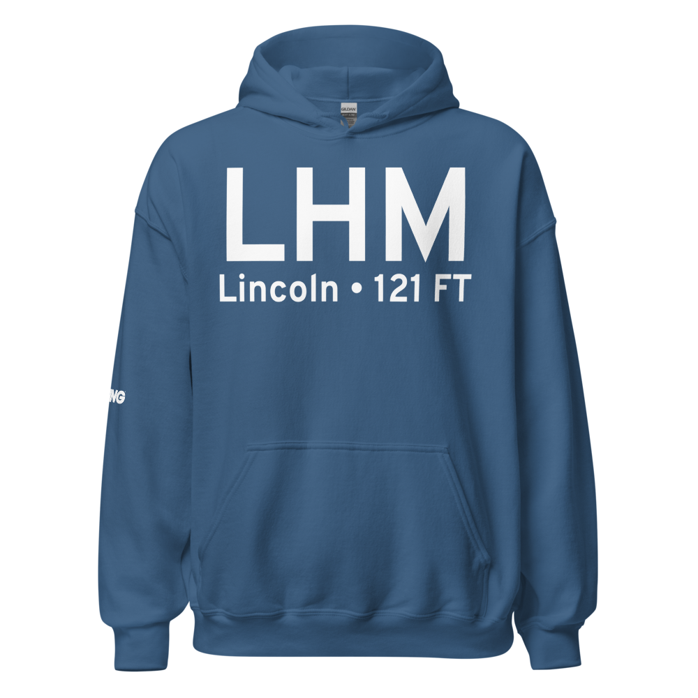 Lincoln (KLHM) Airport Hoodie Sweatshirt 