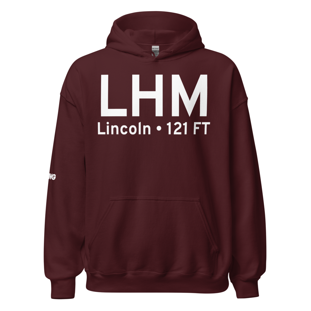 Lincoln (KLHM) Airport Hoodie Sweatshirt 