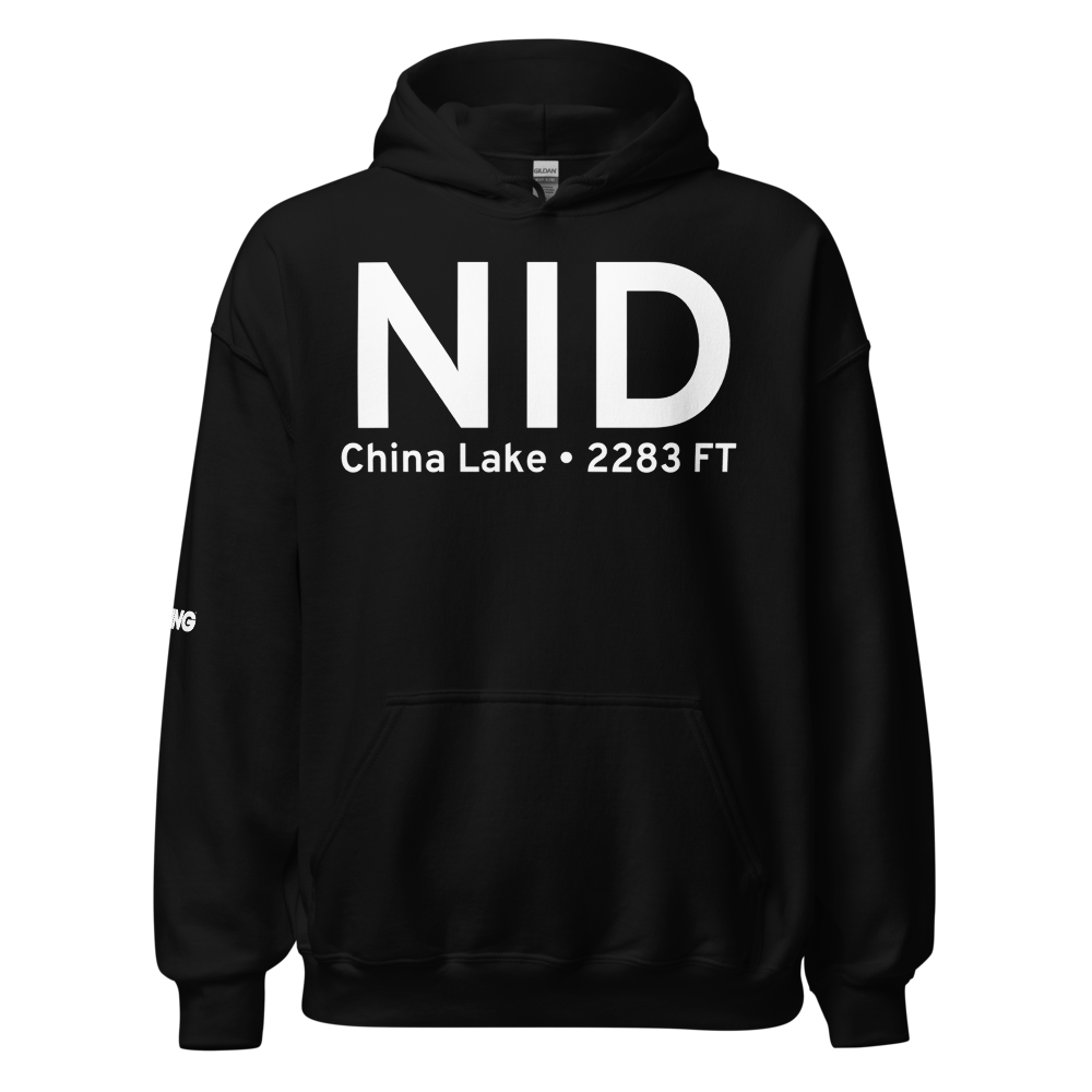 China Lake (KNID) Airport Hoodie Sweatshirt 