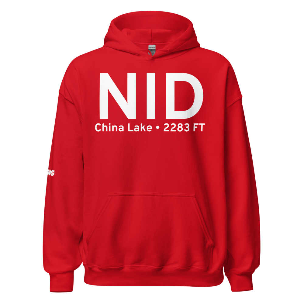 China Lake (KNID) Airport Hoodie Sweatshirt 