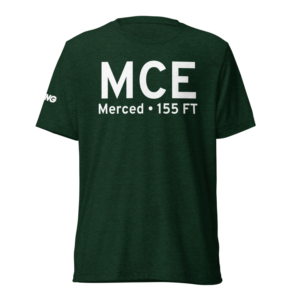 Merced (KMCE) Airport Tri-blend T-Shirt 