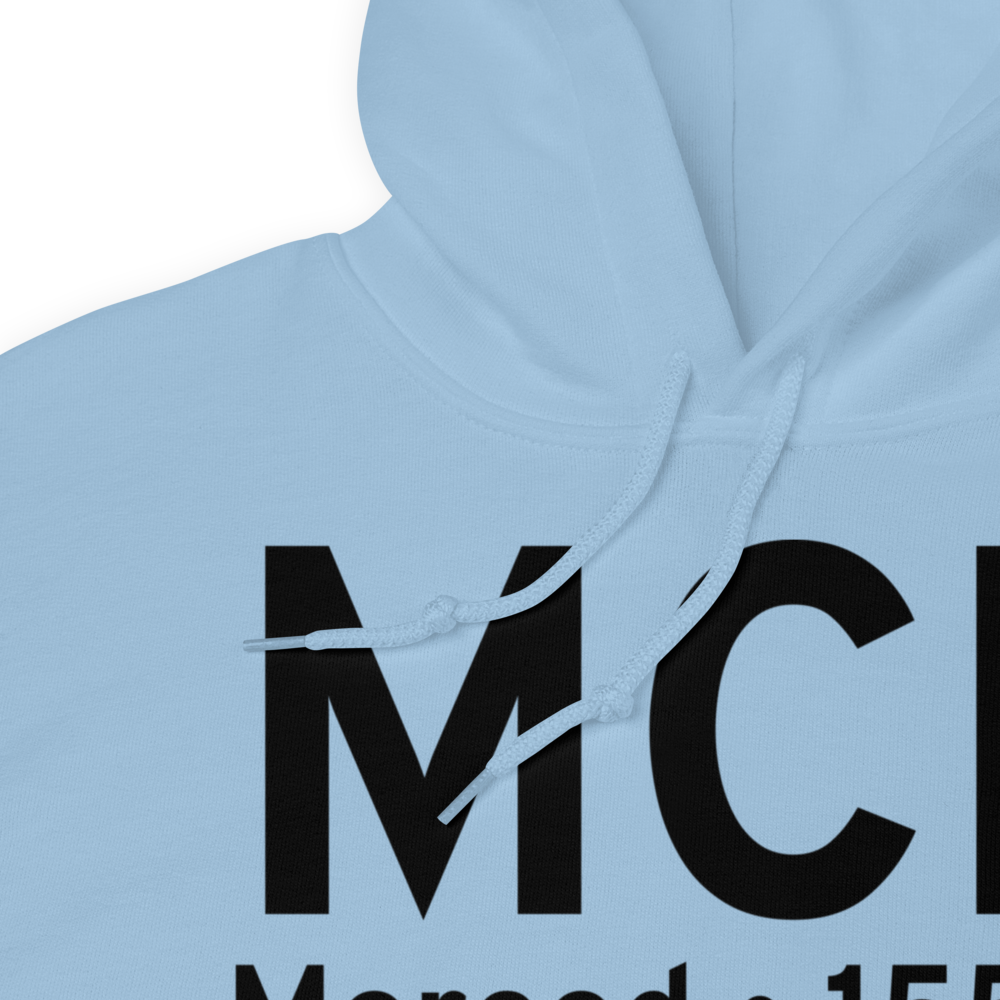 Merced (KMCE) Airport Hoodie Sweatshirt 