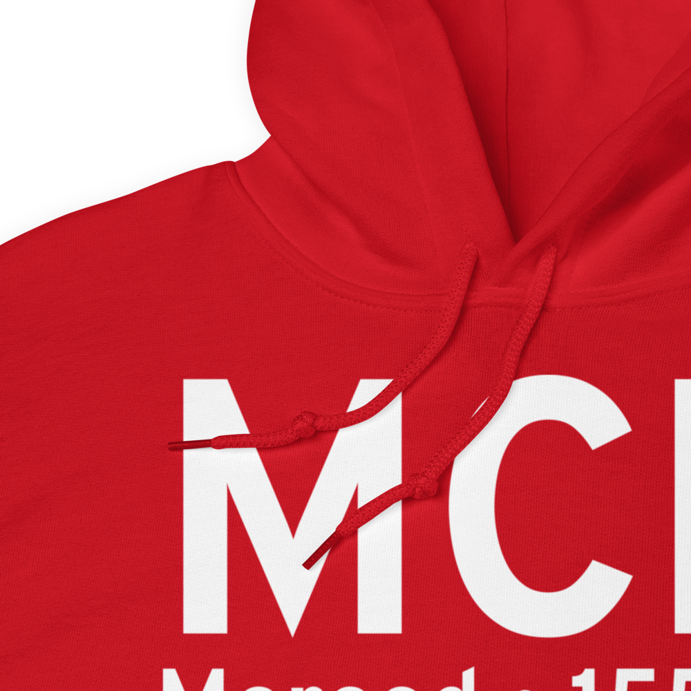 Merced (KMCE) Airport Hoodie Sweatshirt 