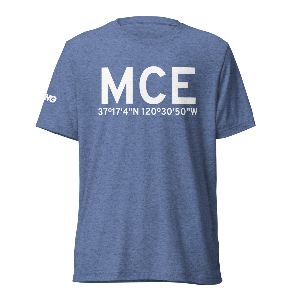 Merced (KMCE) Airport Tri-blend T-Shirt 