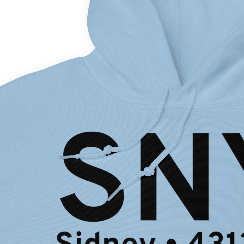 Sidney (KSNY) Airport Hoodie Sweatshirt 