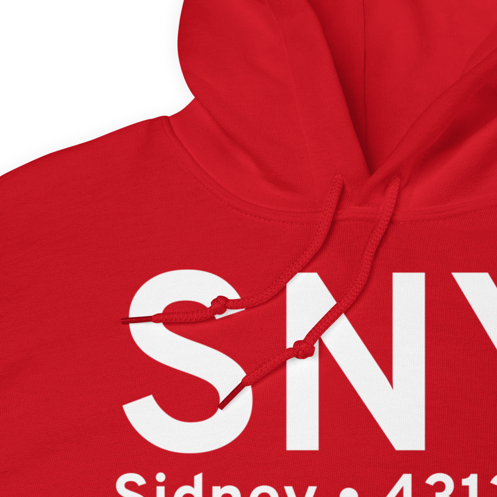 Sidney (KSNY) Airport Hoodie Sweatshirt 