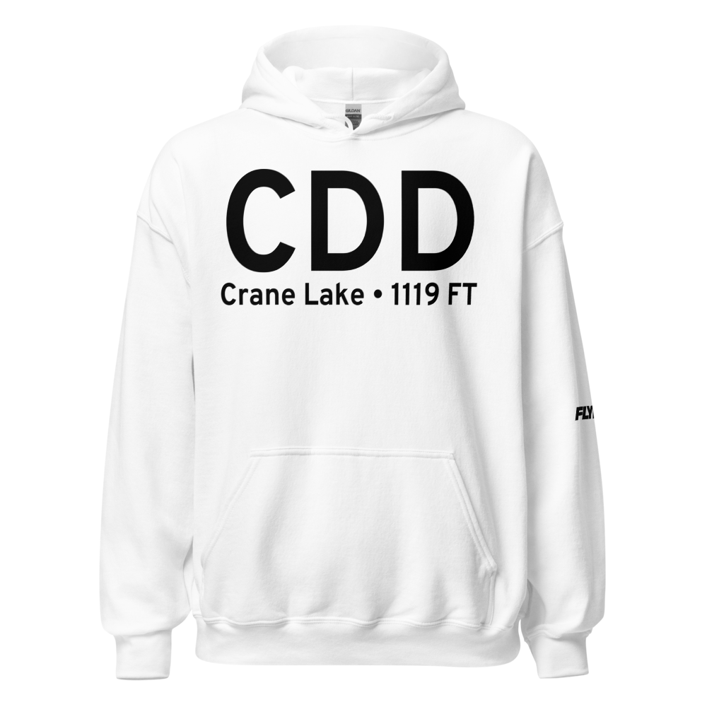 Crane Lake (CDD) Airport Hoodie Sweatshirt 