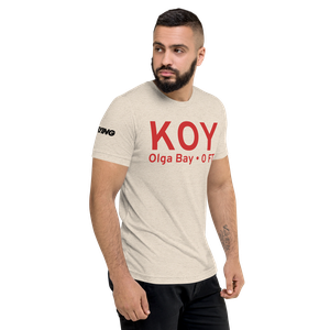 Olga Bay (KOY) Airport Tri-blend T-Shirt