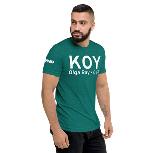 Olga Bay (KOY) Airport Tri-blend T-Shirt