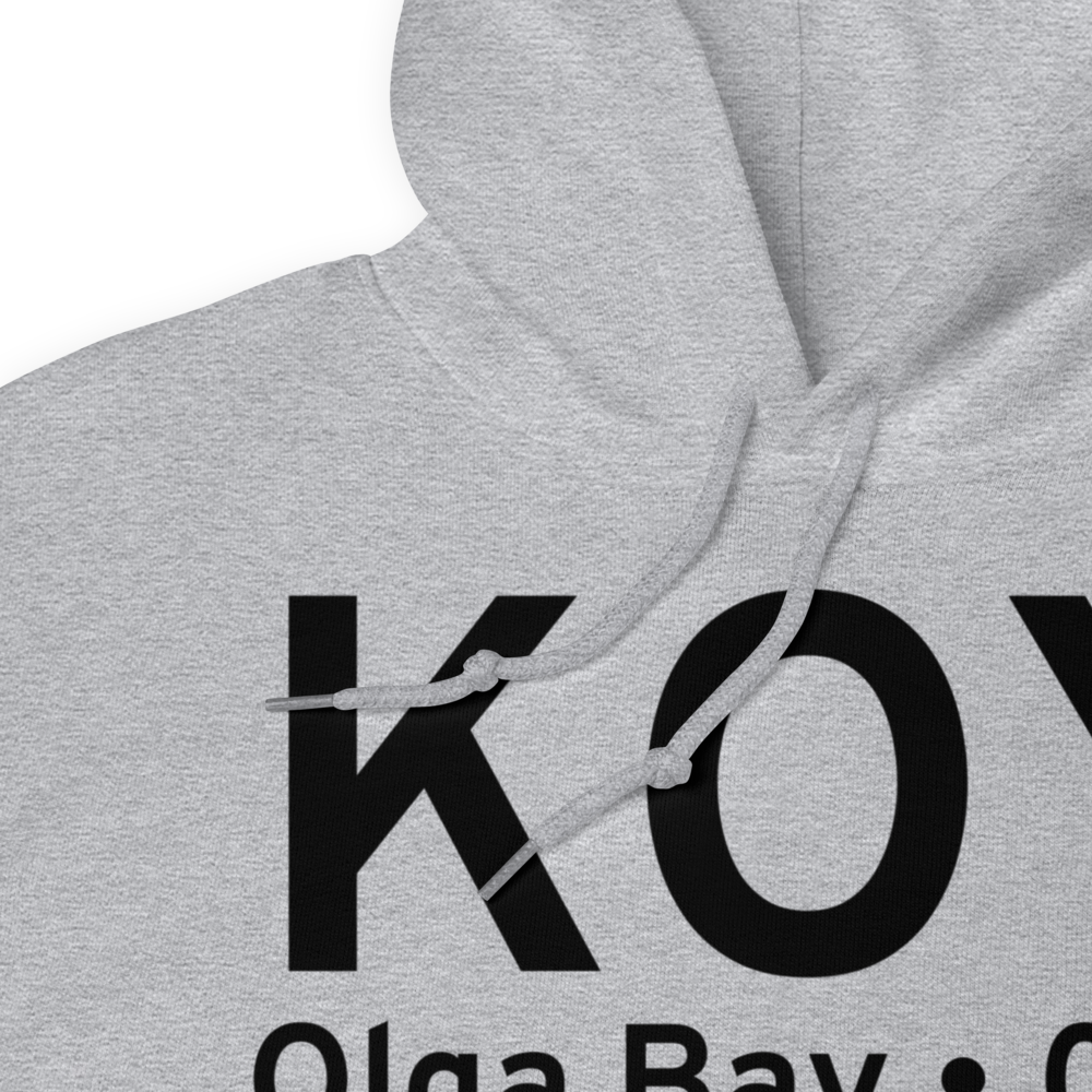 Olga Bay (KOY) Airport Hoodie Sweatshirt 