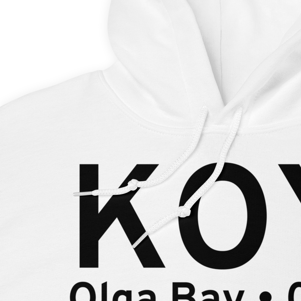 Olga Bay (KOY) Airport Hoodie Sweatshirt 
