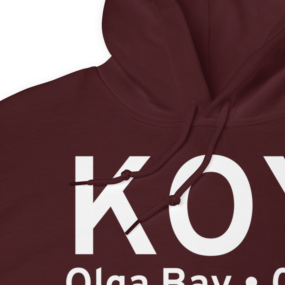 Olga Bay (KOY) Airport Hoodie Sweatshirt 
