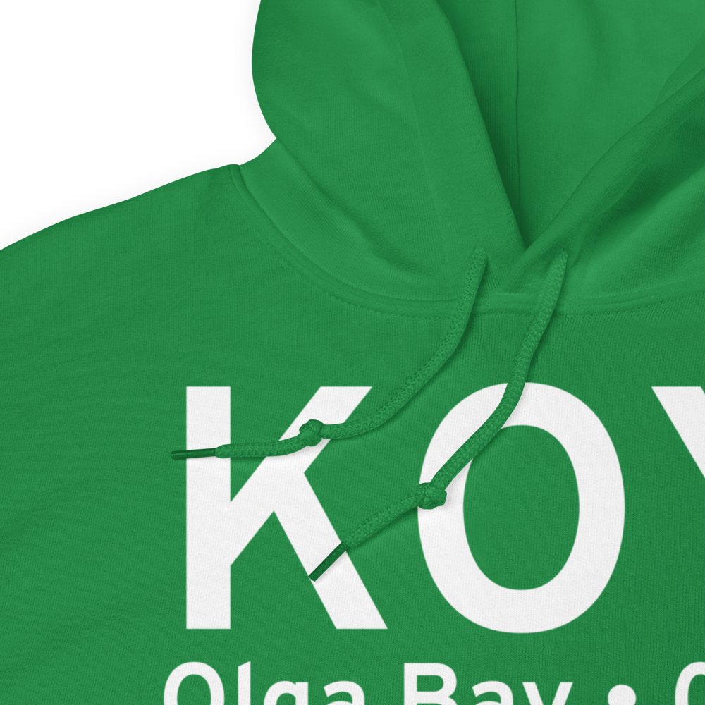 Olga Bay (KOY) Airport Hoodie Sweatshirt 