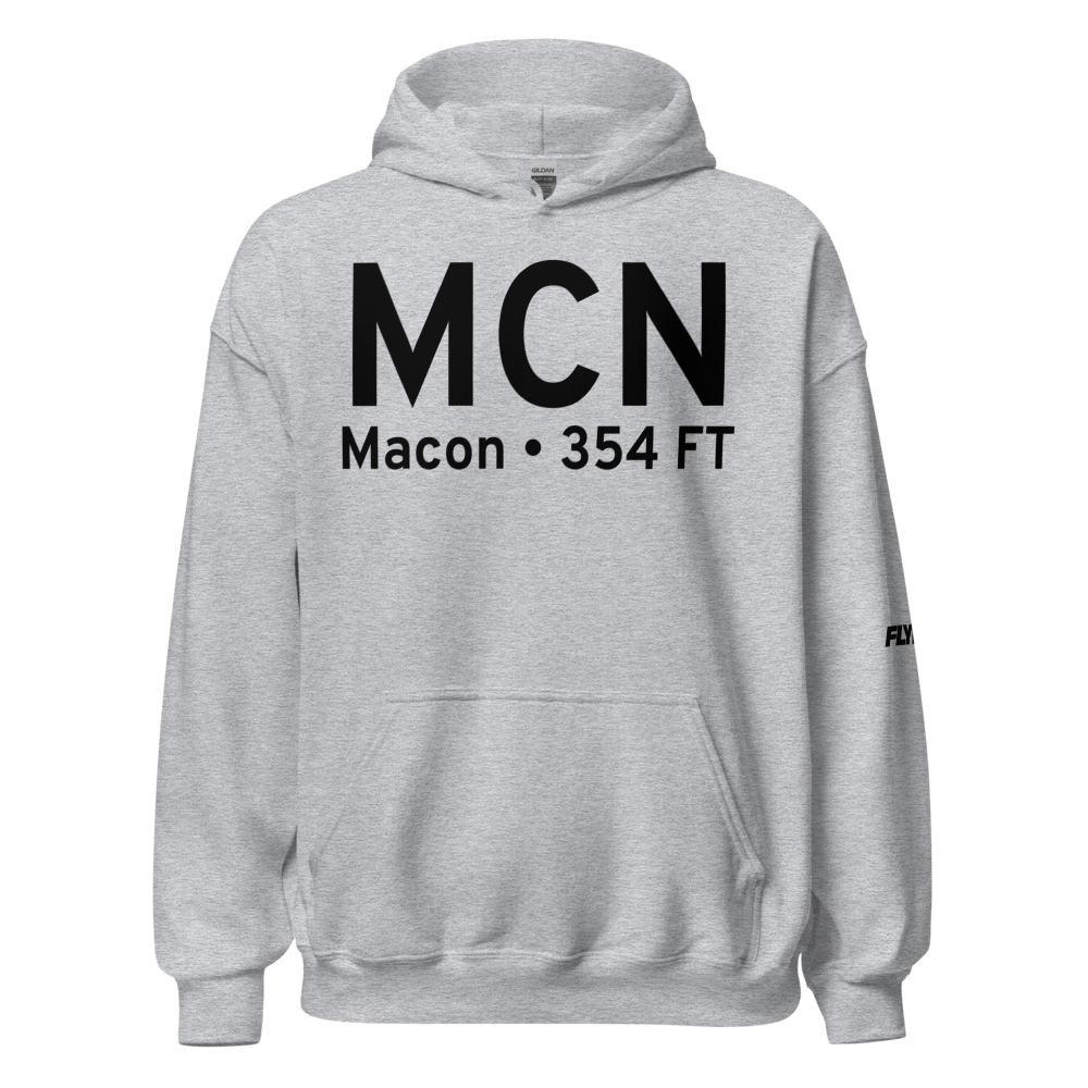 Macon (KMCN) Airport Hoodie Sweatshirt 