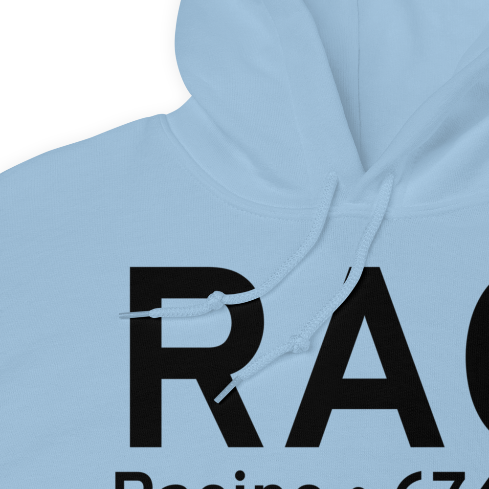Racine (KRAC) Airport Hoodie Sweatshirt 
