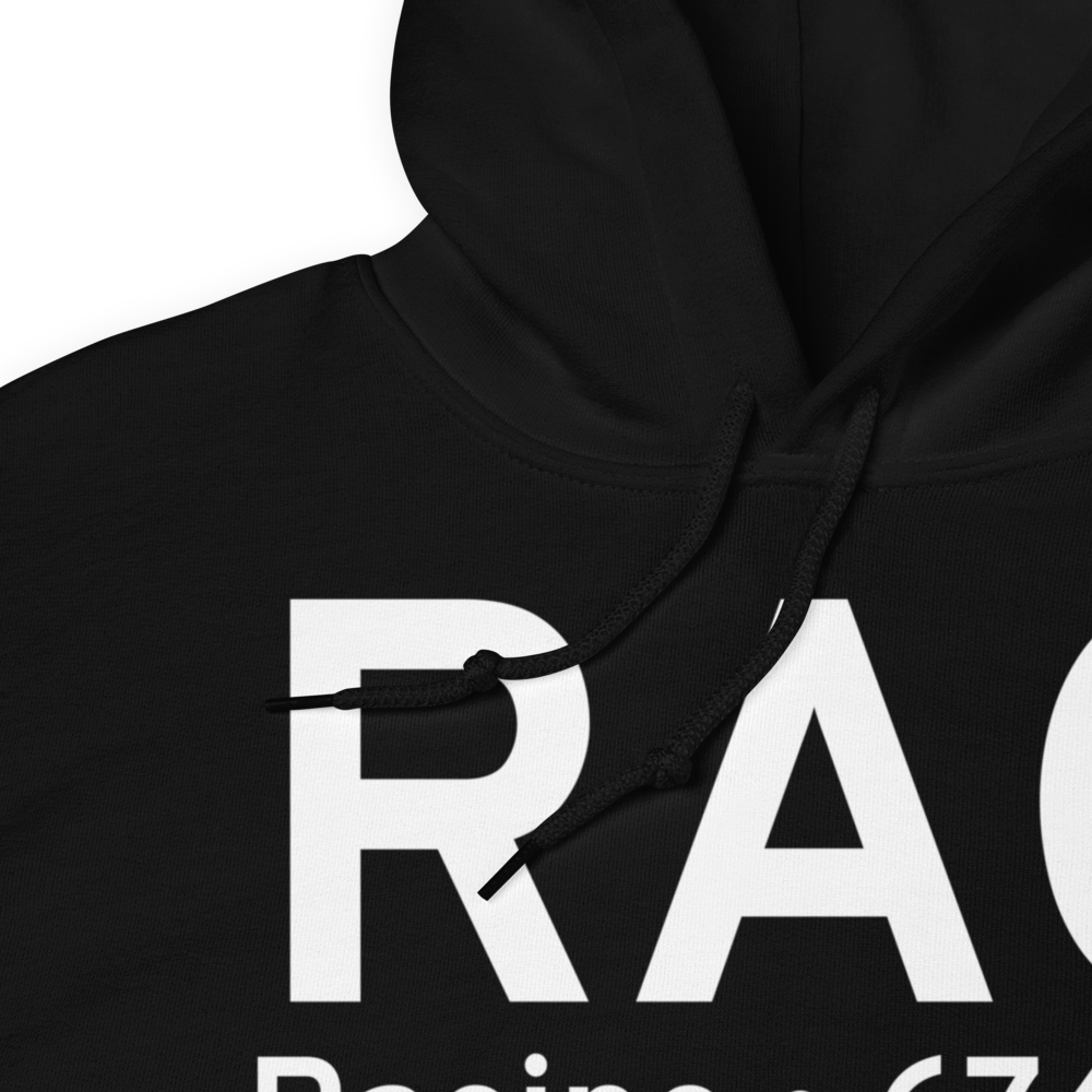 Racine (KRAC) Airport Hoodie Sweatshirt 