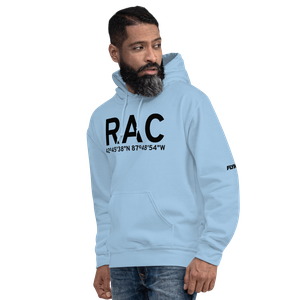 Racine (KRAC) Airport Hoodie Sweatshirt