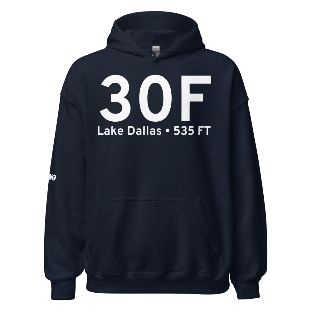Lake Dallas (30F) Airport Hoodie Sweatshirt 