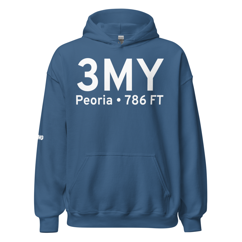 Peoria (K3MY) Airport Hoodie Sweatshirt 