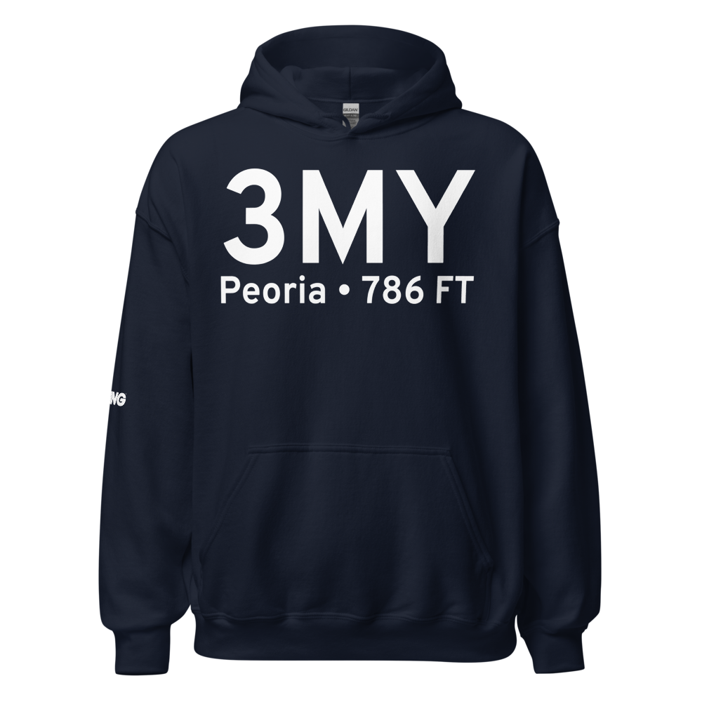 Peoria (K3MY) Airport Hoodie Sweatshirt 