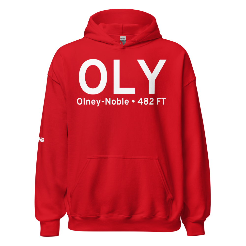 Olney-Noble (KOLY) Airport Hoodie Sweatshirt 