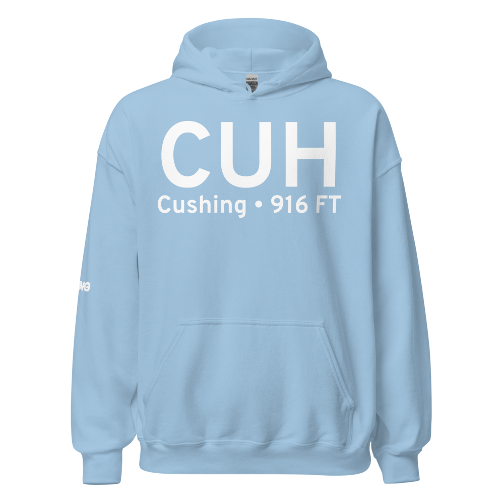 Cushing (KCUH) Airport Hoodie Sweatshirt 