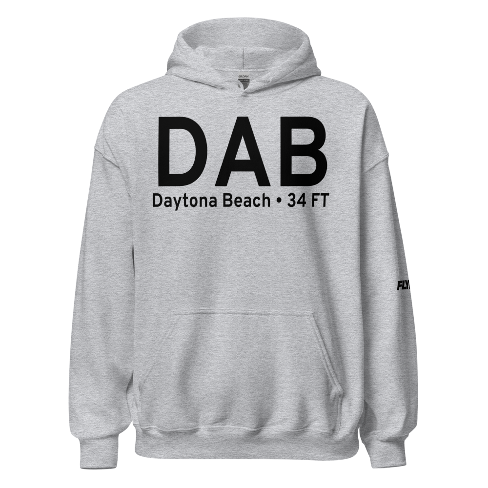 Daytona Beach (KDAB) Airport Hoodie Sweatshirt 