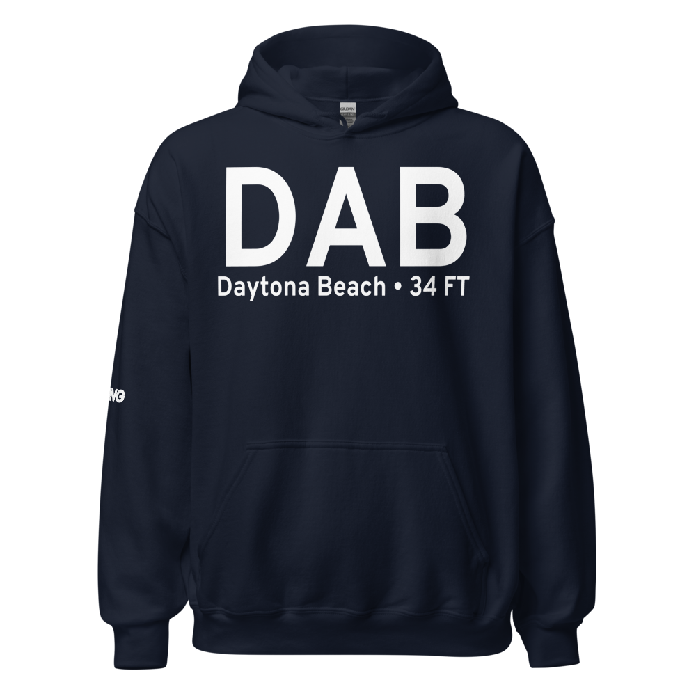 Daytona Beach (KDAB) Airport Hoodie Sweatshirt 