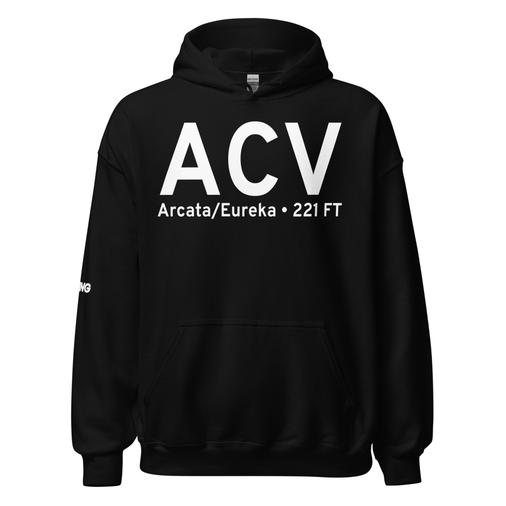 Arcata/Eureka (KACV) Airport Hoodie Sweatshirt 