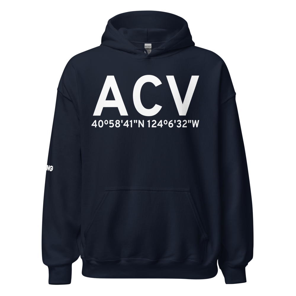 Arcata/Eureka (KACV) Airport Hoodie Sweatshirt 