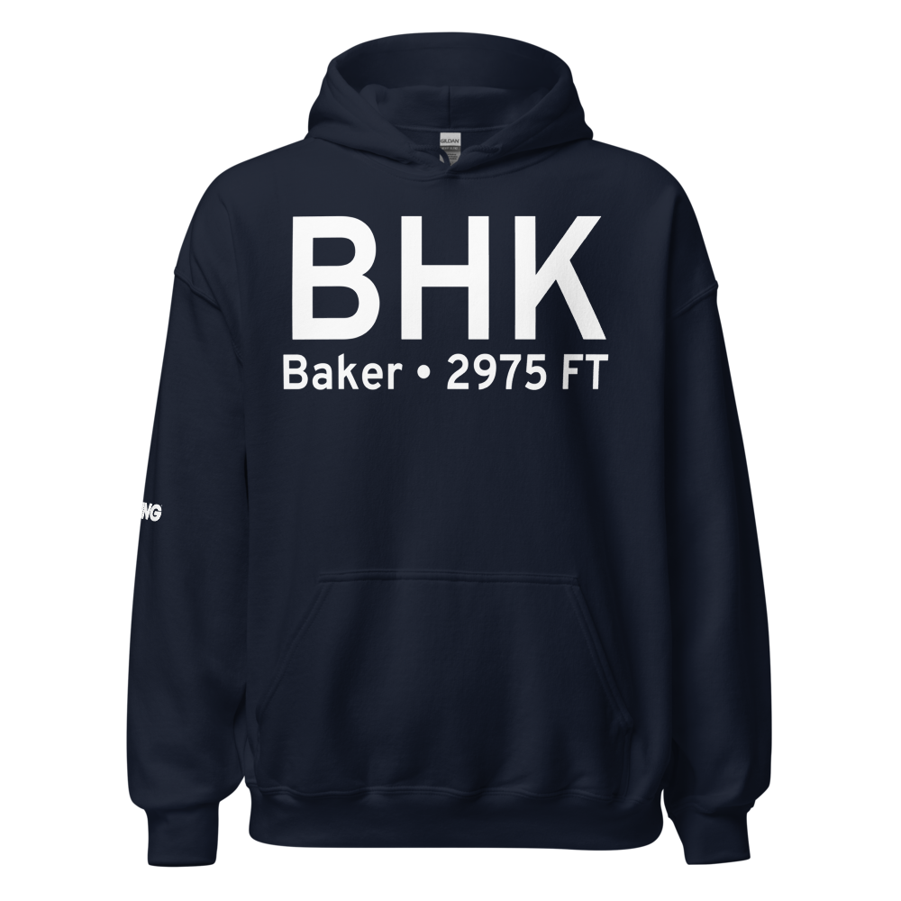 Baker (KBHK) Airport Hoodie Sweatshirt 