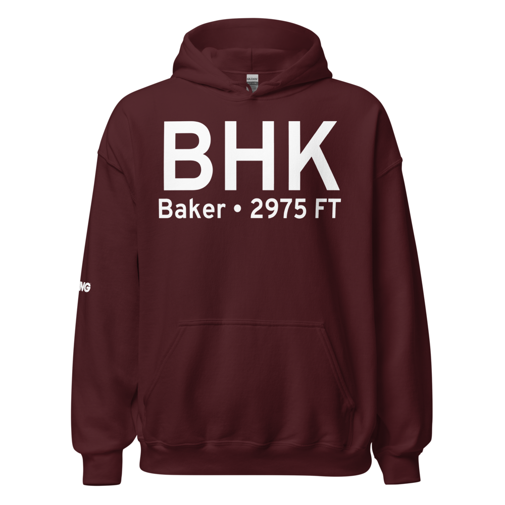 Baker (KBHK) Airport Hoodie Sweatshirt 