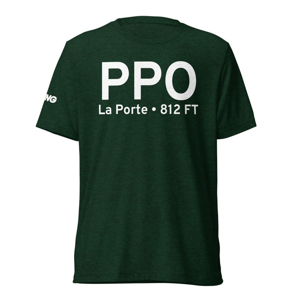 La Porte (KPPO) Airport Tri-blend T-Shirt 