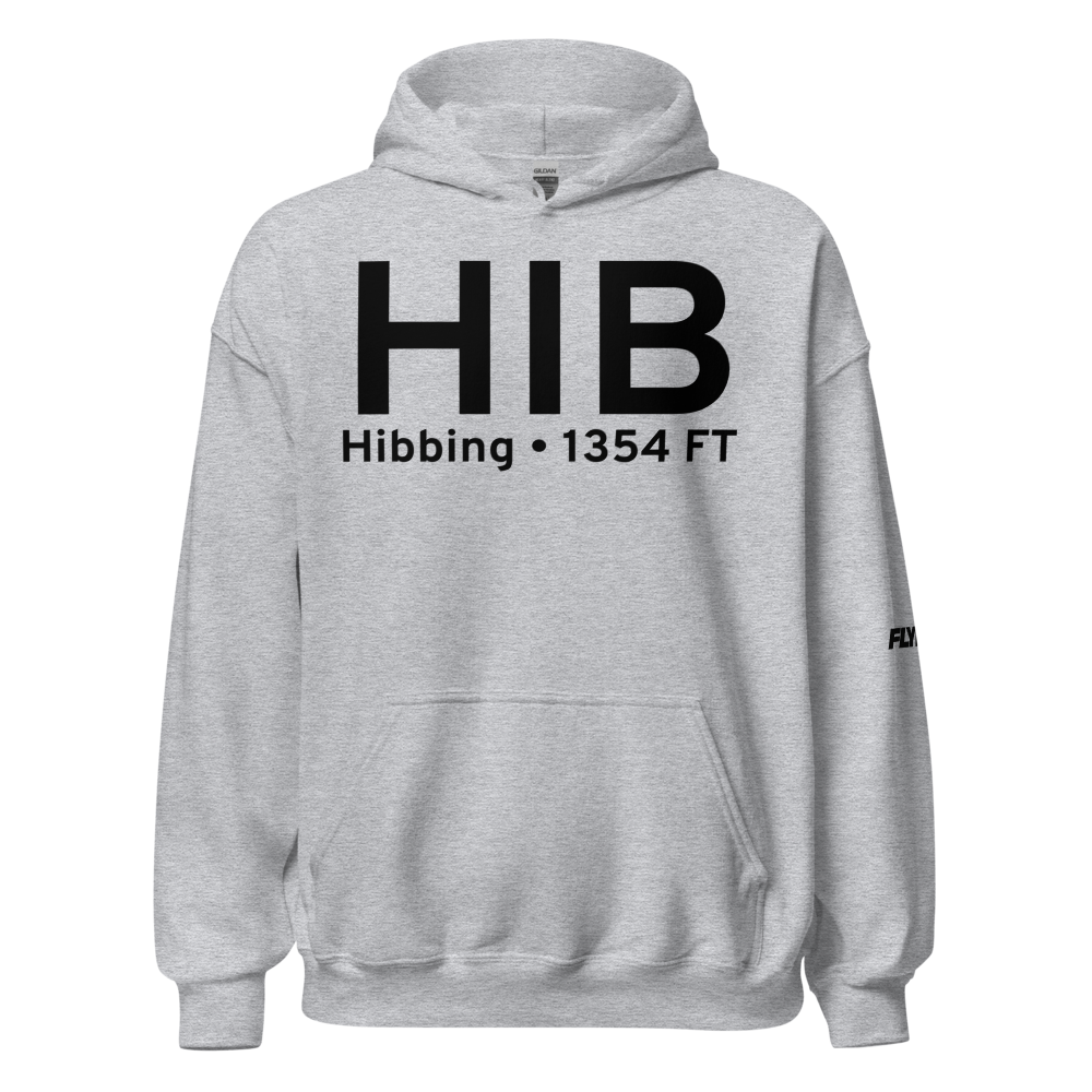 Hibbing (KHIB) Airport Hoodie Sweatshirt 