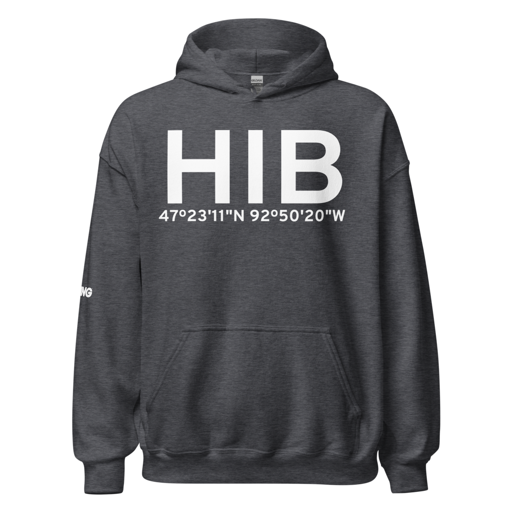 Hibbing (KHIB) Airport Hoodie Sweatshirt 