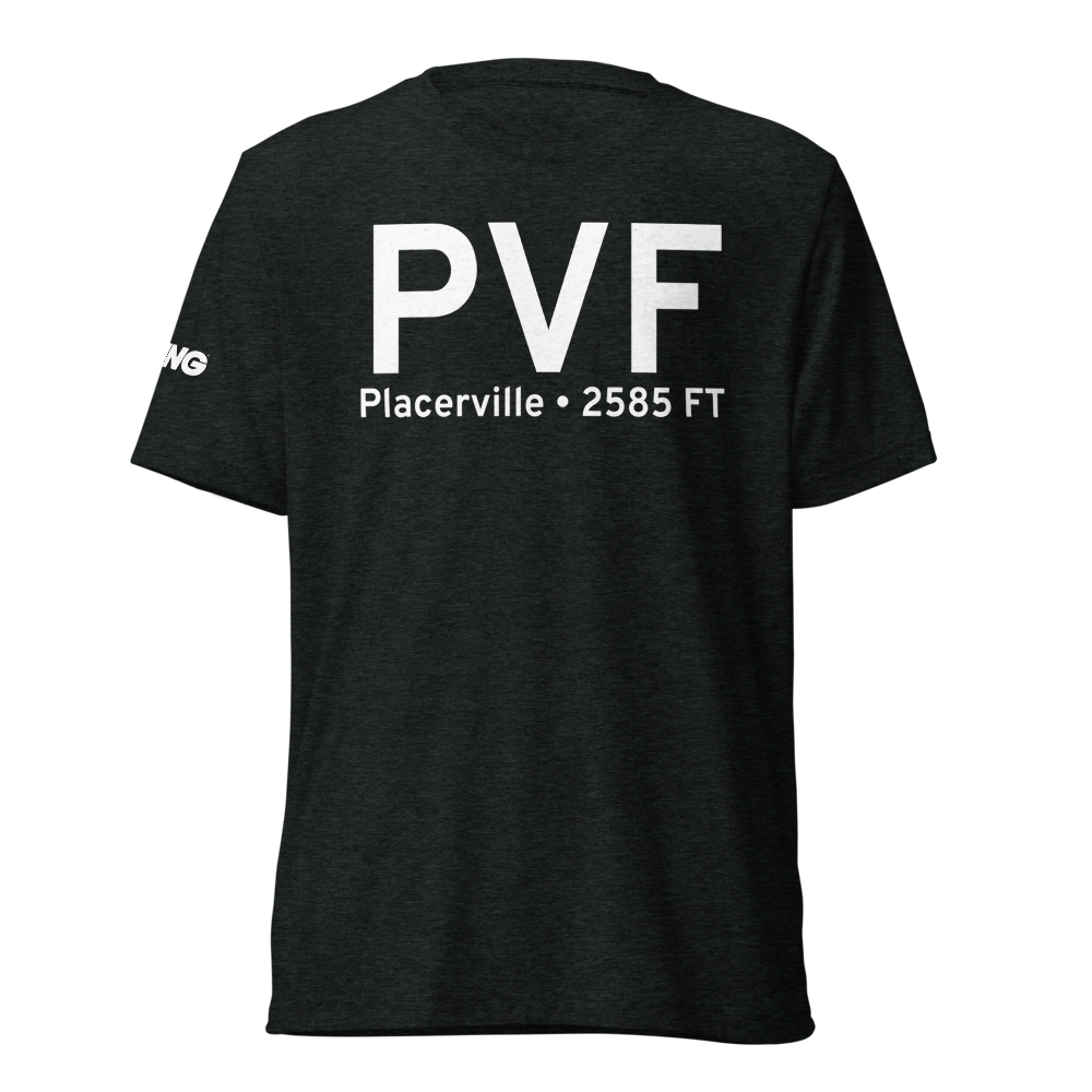 Placerville (KPVF) Airport Tri-blend T-Shirt 