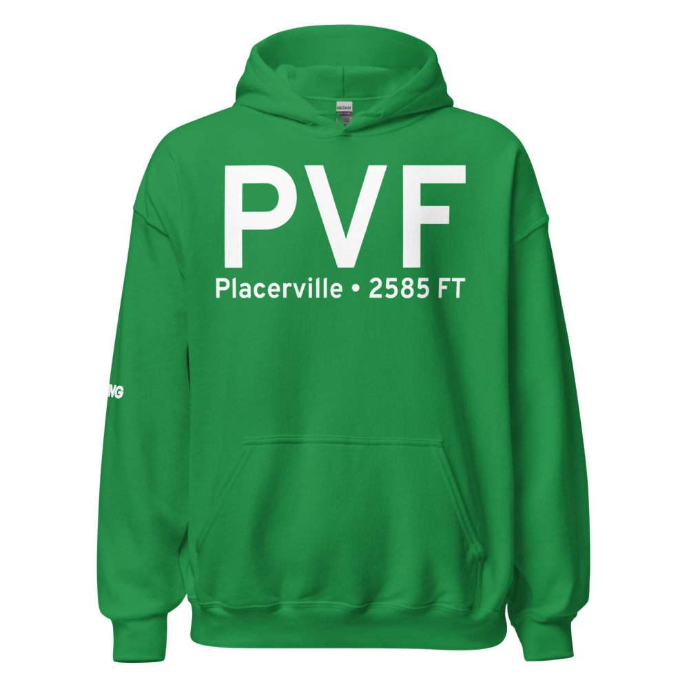 Placerville (KPVF) Airport Hoodie Sweatshirt 