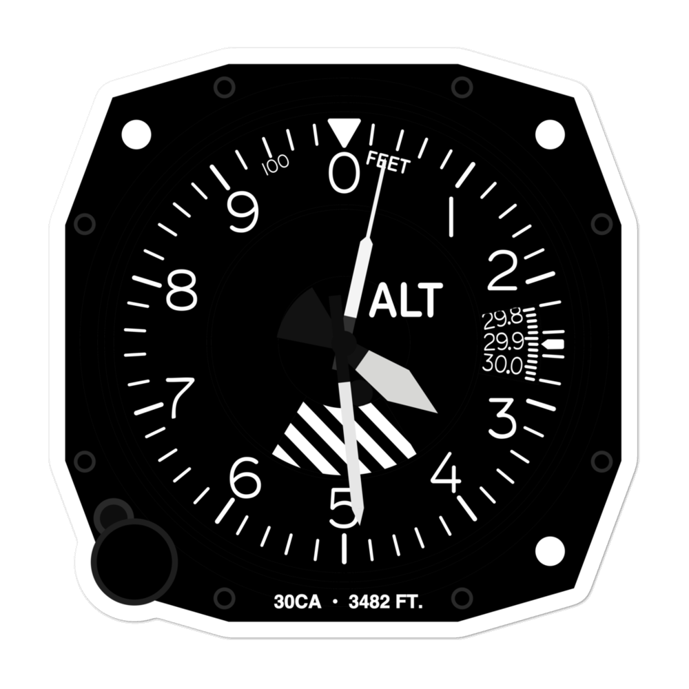 Indian Valley Hospital Heliport (30CA) Altimeter Stickers 