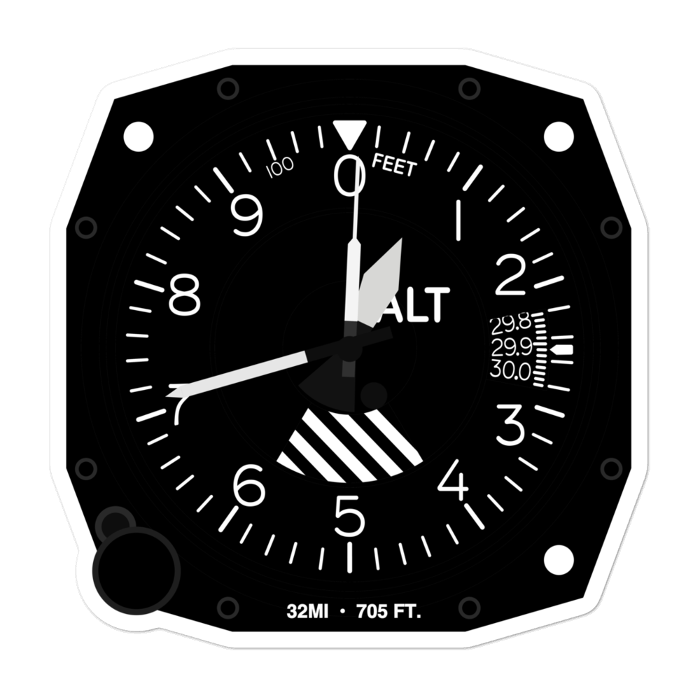 William Beaumont Hospital Heliport (32MI) Altimeter Stickers 