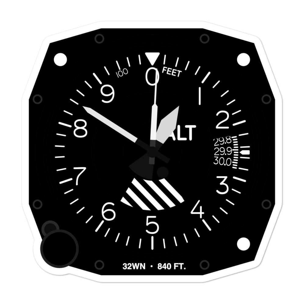 Bowman Airstrip (32WN) Altimeter Stickers 