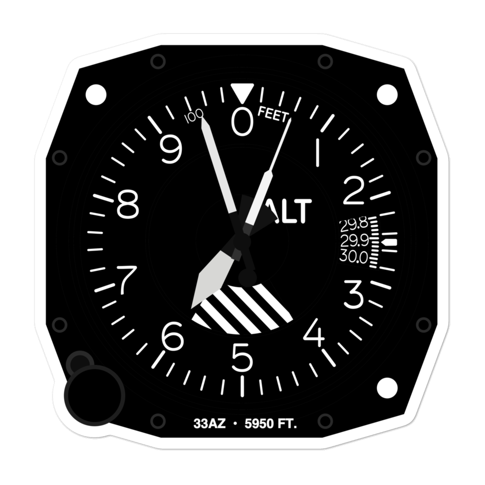 Yolo Ranch Airport (33AZ) Altimeter Stickers 