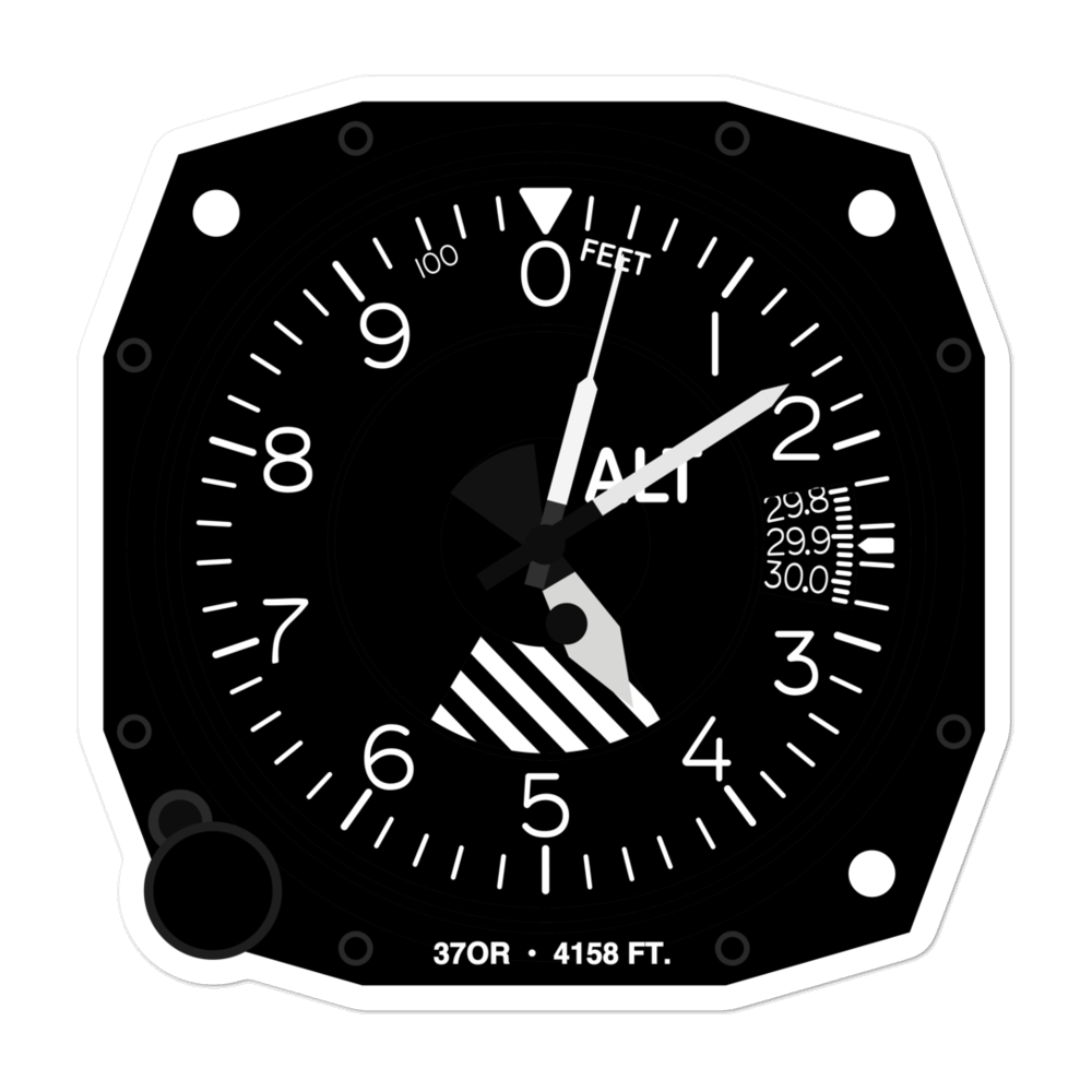 Vey Sheep Ranch Airport (37OR) Altimeter Stickers 