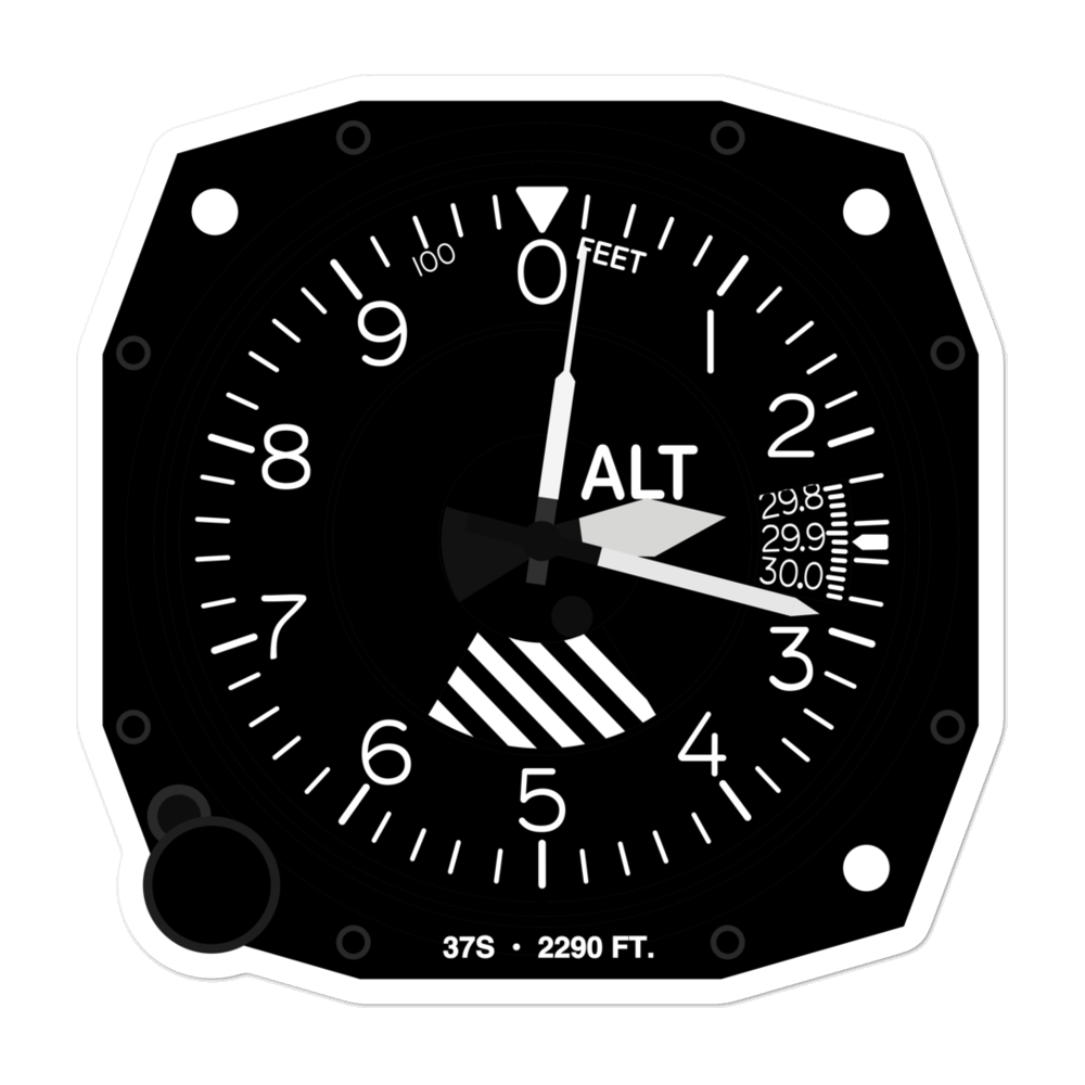 Fort Peck Airport (37S) Altimeter Stickers 