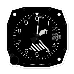 Hilltop Airport (3NY9) Altimeter Stickers