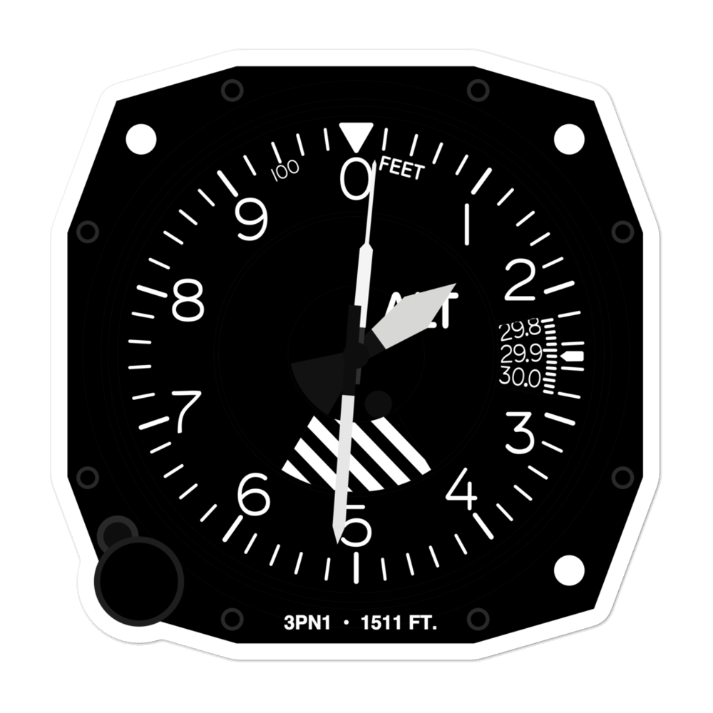 Ashlawn Airport (3PN1) Altimeter Stickers 